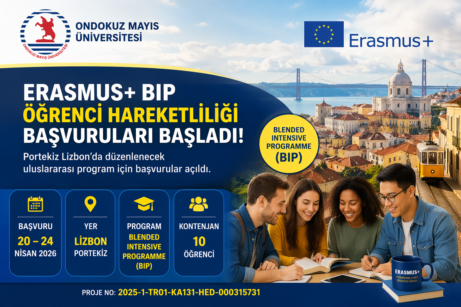 ERASMUS+ KA131 Student Blended Intensive Programme (BIP) Call (Portugal)